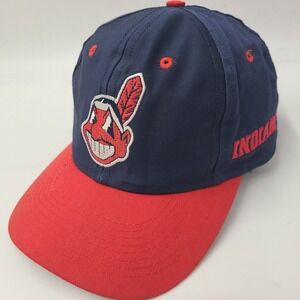 Vintage Cleveland Indians Hat Snapback Competitor Logo 7 Blue Red Chief Wahoo